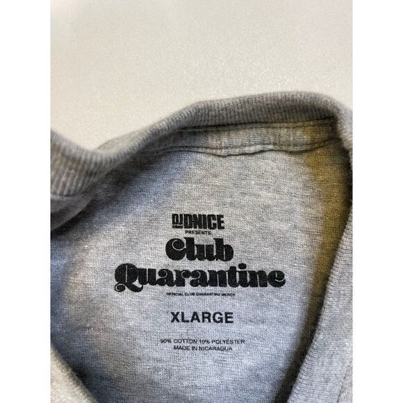 DJ D-Nice I Danced At Club Quarantine Graphic T-shirt Men XL Gray Music - Picture 5 of 6